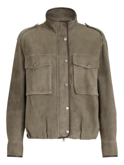 Brunello Cucinelli chest-pocket leather jacket