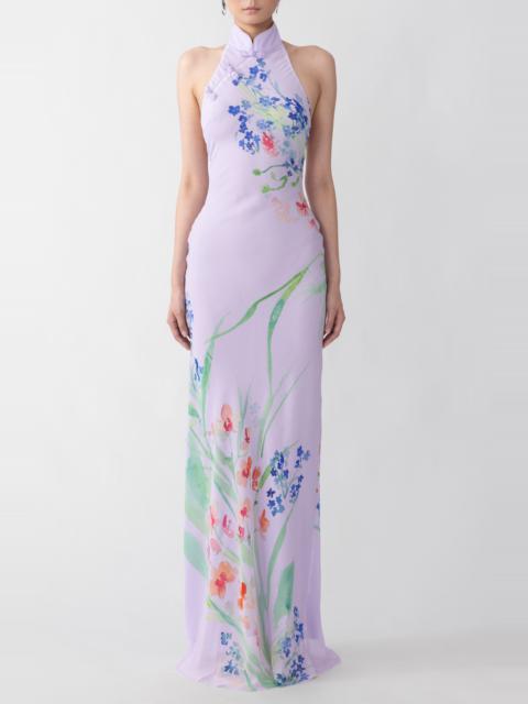 SAU LEE SAU LEE Gillian Halter Gown in Lavender Multi at Nordstrom
