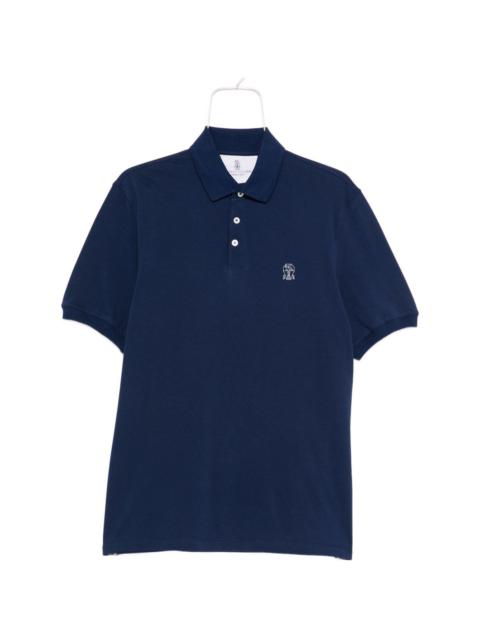 Logo cotton polo shirt