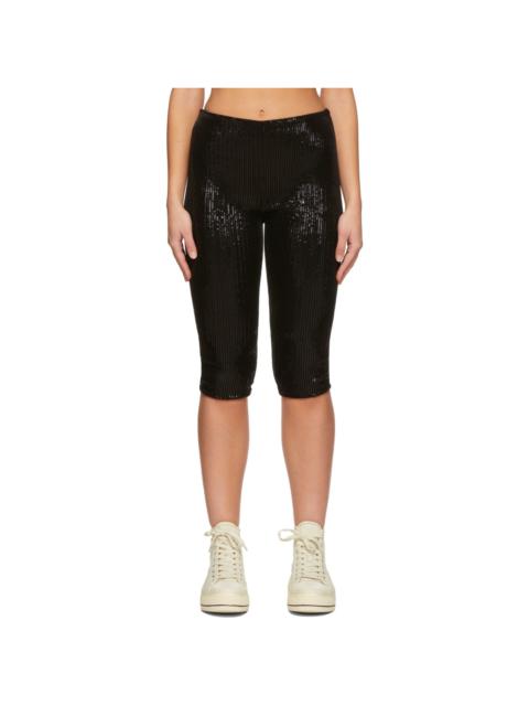 We11done Black Sequin Shorts