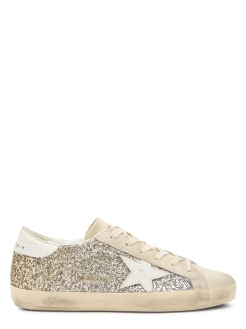 Golden Goose Super-Star Panelled Glittered Sneakers