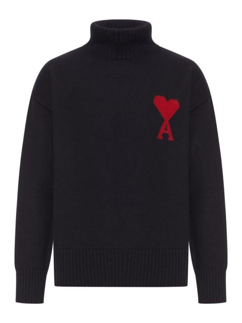 AMI Paris Ami Paris Men Ami De Coeur Wool High Neck Sweater