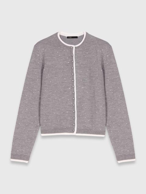 maje Knit embellished cardigan