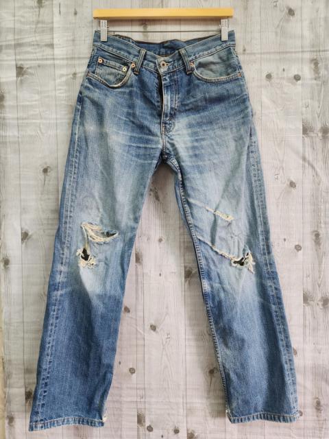 Levis 502 Vintage Distressed Ripped Denim Jeans Year 2002