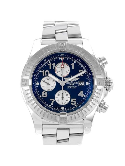 Pre-owned Breitling Super Avenger Chronograph Automatic Chronometer Black Dial Men's Watch A13370
