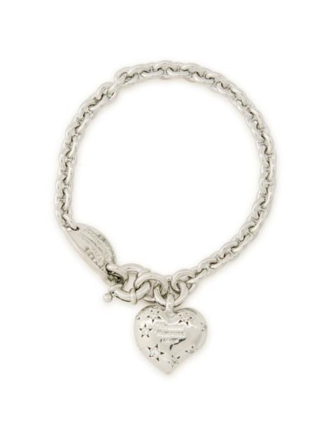 Vivienne Westwood Vivienne Westwood Lee Crystal-embellished Heart-pendant Bracelet