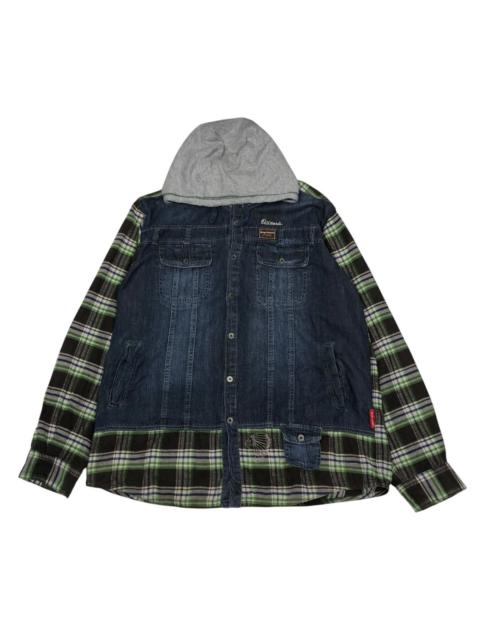 Hysteric Glamour 🔥VINTAGE BIKER JACKET HOODIE TARTAN DESIGN DRUG STORE’S