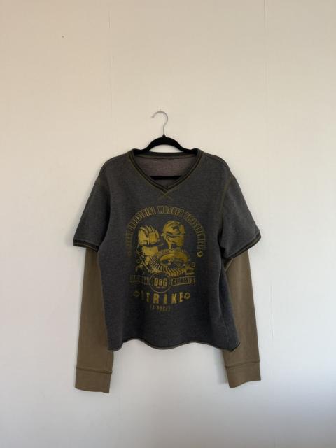 Dolce & Gabbana 2005 D&G “Horny Worker” Archive Double Layered Sweatshirt