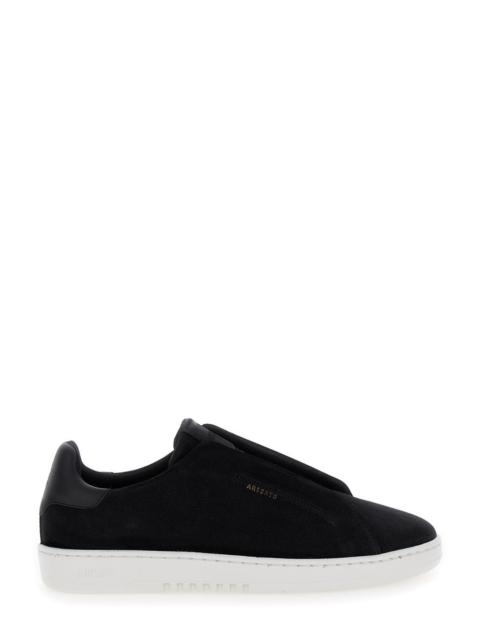 Axel Arigato Axel Arigato Men 'Dice Laceless' Black Low Top Slip-On Sneakers In Suede Man