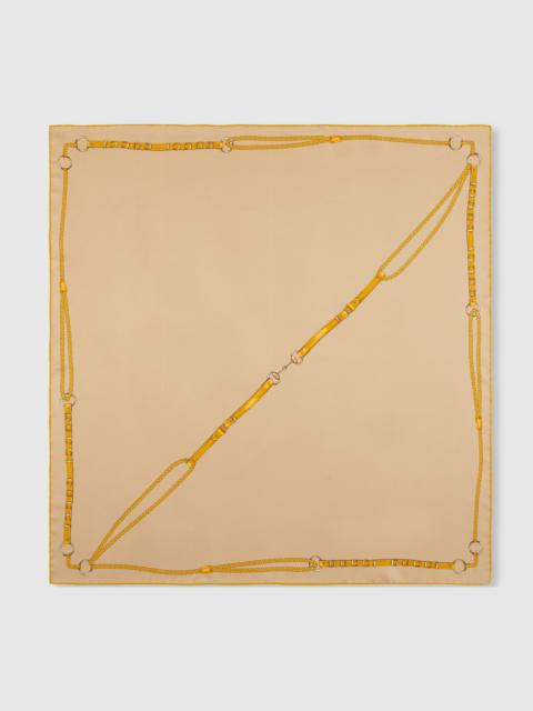 GUCCI Printed silk twill carré