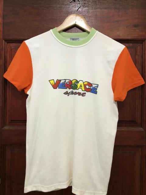 Vintage Versace Sport Spell Out Rainbow Made Italy