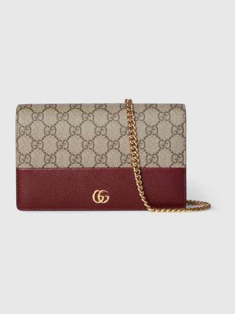 GUCCI GG Marmont bi-color wallet on chain