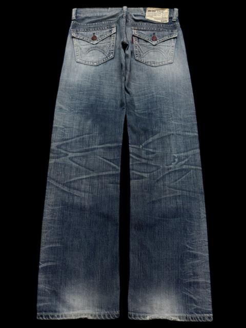 💥Sick 90s Style Edwin 503 Thrashed Faded distres Washed Jean