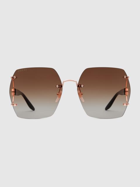 GUCCI Geometric frame sunglasses