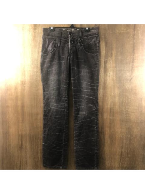 Other Designers Skulls - Double Waist Faded Black To Brown Corduroy Pants