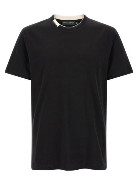 Dolce & Gabbana Dolce & Gabbana Men Double-Layer Collar T-Shirt