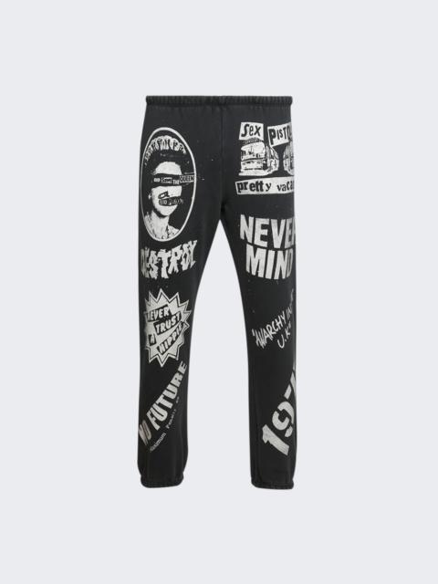MadeWorn Sex Pistols Hand Painted & Printed P.e. Sweatpant Coal