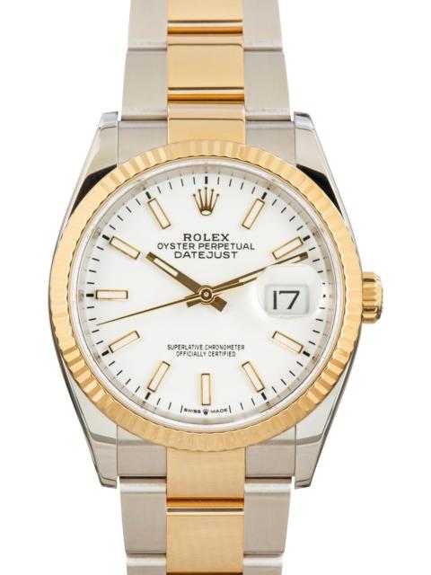 ROLEX Pre-owned Rolex Datejust 36 Ref 126233 White Dial