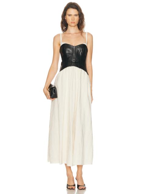 SIMKHAI Cortland Belted Bustier Dress