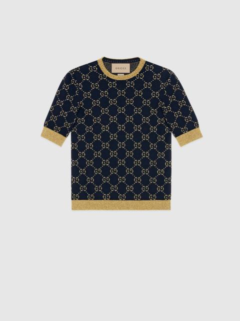 GUCCI GG cotton lamé top