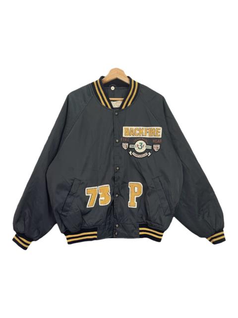 Other Designers Japanese Brand - Vintage Jeans Wear Back Fire Varsity Jacket Size M