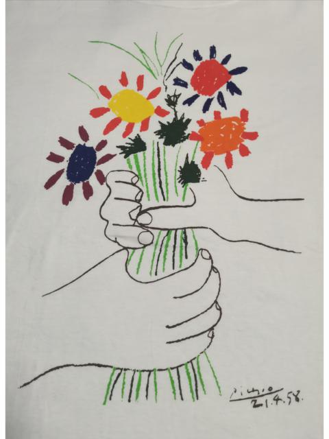 Other Designers Vintage - Vintage Picasso Flowers Painting Tee Art Designer Graffiti