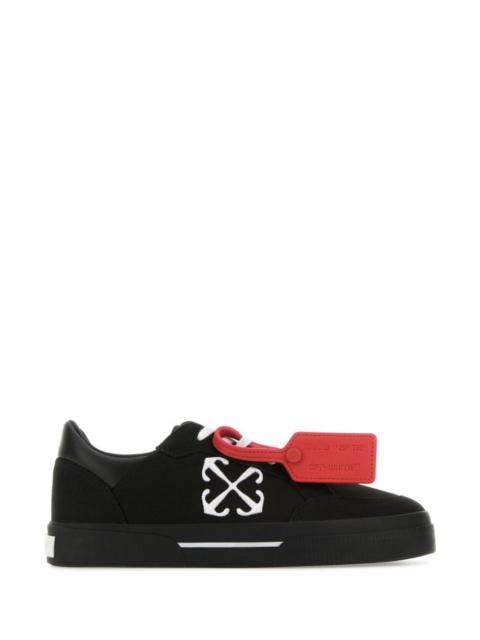 Off White Woman Black Canvas New Low Vulcanized Sneakers