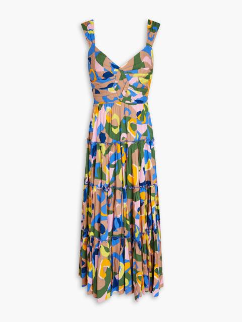 DIANE VON FURSTENBERG Achilles pleated printed mousseline midi dress