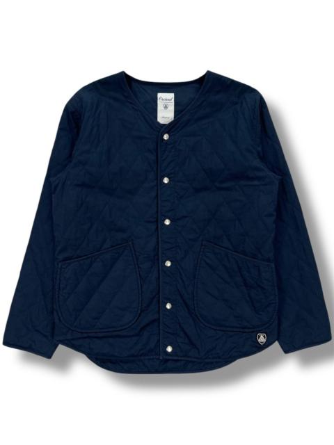 Other Designers Orcival Navy Quilted Collarless Jacket