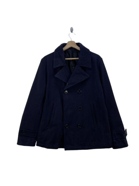 Other Designers Vintage Denim Peacoat Jacket Made In Japan