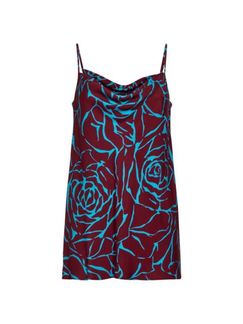 Dries Van Noten Dries Van Noten Women Burgundy Printed Viscose Camisole Top