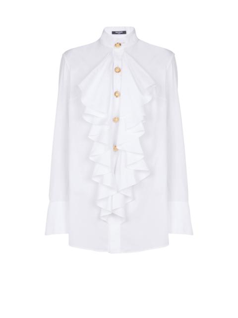 Balmain Ruffled poplin shirt
