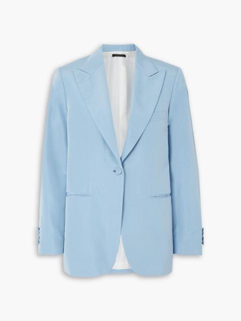 Other Designers Silk and cotton-blend twill blazer