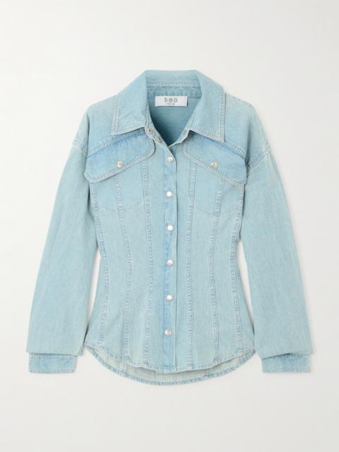 Sea Alba Paneled Denim Shirt