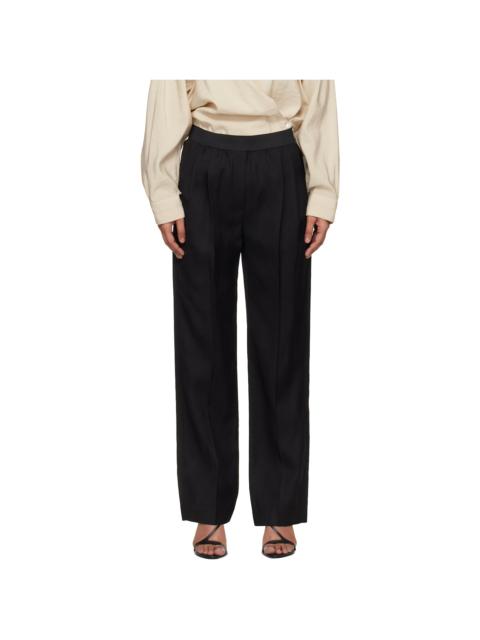 Loulou de Saison Black Takaroa LDS Elasticated Waistband Trousers