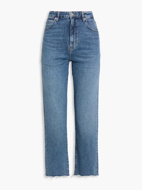 FRAME The Ruler cropped high-rise straight-leg jeans