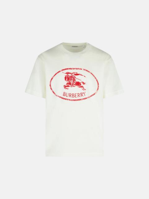 Burberry WHITE COTTON BLEND T-SHIRT