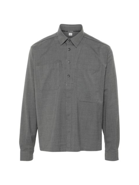 C.P. Company logo-embroidered shirt