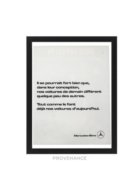 Other Designers Mercedes-Benz Antique Vintage Newsprint Ad - French Text