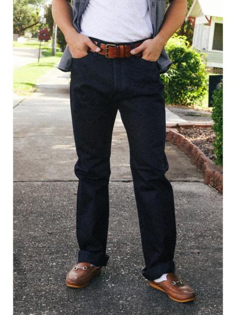 Iron Heart 14OZ SELVEDGE DENIM MEDIUM/HIGH RISE TAPERED CUT JEANS - INDIGO/BLACK IH-888S-142IB