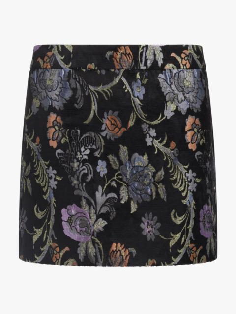 Chloé FLORAL MINI SKIRT | BLACK/MULTI