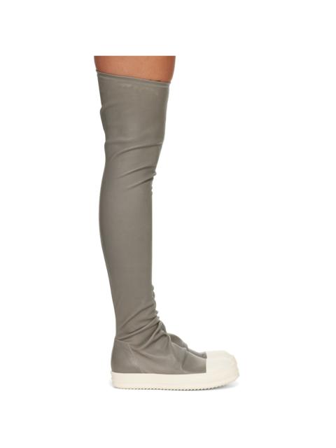 Rick Owens Gray Concordians High Stocking Sneakers