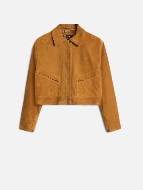 7 For All Mankind UTILITY JACKET in Suede Caramel
