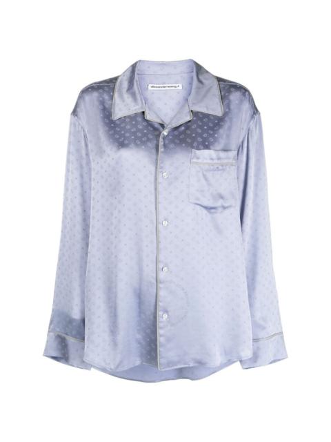 T by Alexander Wang Ladies Blue Bells Pajama Long Sleeve Shirt