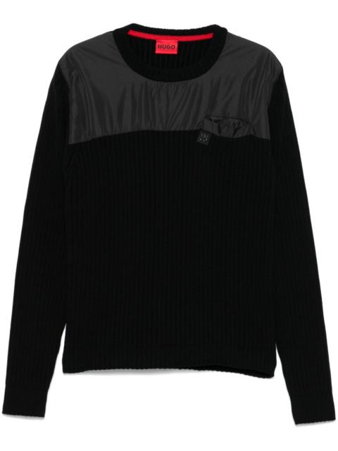 HUGO panelled sweater