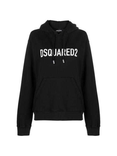 DSQUARED2 logo-print cotton hoodie