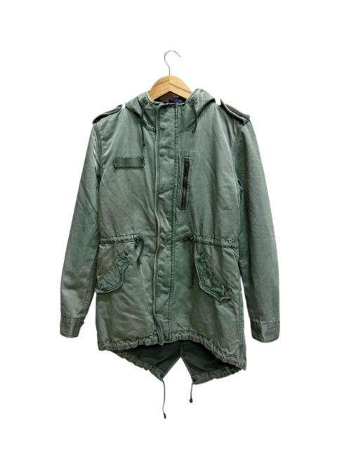 Other Designers Vintage Last Word Fishtail Double Breasted Quilted Parka