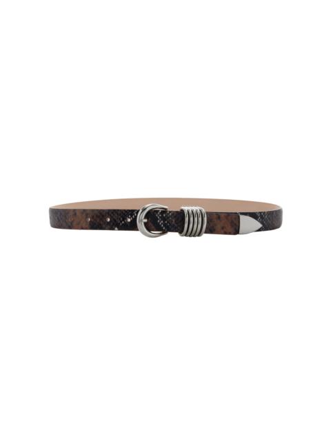 DÉHANCHE Hollyhock Snake-Effect Leather Belt python