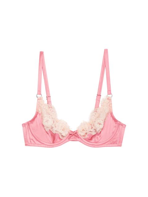 Fleur du Mal Juliet Lace Demi Bra pink