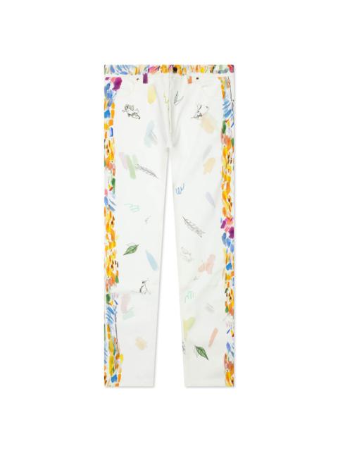CASABLANCA CASABLANCA PRINTED STRAIGHT LEG JEANS - WORK IN PROGRESS